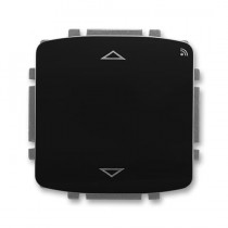 spínač žaluziový s krátkocestným ovladačem, s RF přijímačem, 868 MHz, černá, design TANGO